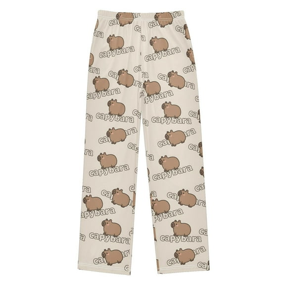 joogoo Capybaras Cute Pajama Pants Pj Bottoms Sleepwear Lounge L