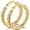 09. Cross Hoop - 18K Gold Plated, variant on Bestyle 40mm Hoop Earrings for Women Black Chunky Thick Stainless Steel Circle Earrings Jewelry Gifts with Delicate Box