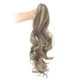thumbnail image 3 of 18" 21" Straight Curly Synthetic Clip in Claw Ponytail Hair Extension Synthetic Hairpiece 150g with a jaw/Claw Clip, 3 of 7