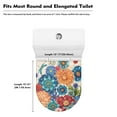 thumbnail image 5 of ZIATUBLES Dragonfly Mandala Print Washable Stretch Fabric Toilet Bowl Lid Cover with Elastic Edges Fits Round Oval Elongated Lids Bathroom Decor Accessories, 5 of 6