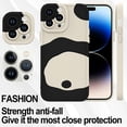 thumbnail image 2 of for iPhone 14 Pro Max Case Cute Panda Print Silicone Slim Soft TPU Shockproof Phone Case Full Camera Protection Cover for Women Men-Black/White, 2 of 6