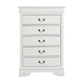 thumbnail image 2 of Passion Furniture Louis Phillipe White 5 Drawer Chest of Drawers (33 in L. X 18 in W. X 48 in H.), 2 of 5