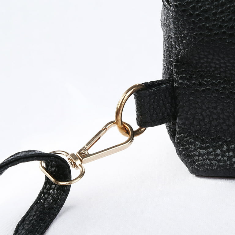 SPRING PARK Fashion Faux Leather Mini Backpack Girls Double Strap Shoulder  Bag Purse 