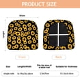 thumbnail image 3 of Black Sunflower Seat Covers for Dining Room Chairs Set Of 4,Stretch Printed Washable Chair Seat Cover with Elastic Ties and Button,Removable Waterproof Couch Cushion Covers, 3 of 6