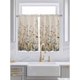 thumbnail image 2 of Kitchen Curtains 54 Inches length, Vintage Botanical Window Treatment Curtain Drapes, Spring Floral Summer Botanical Rustic Decorative Window Curtains for Bedroom Cafe, 52"x54", 2 Panels, 2 of 7