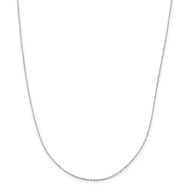 925 Sterling Silver 1.2mm Long Link Cable Chain Necklace 18 Inch Pendant Charm Elongated Sided D-c
