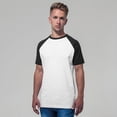 thumbnail image 4 of Build Your Brand Mens Raglan Contrast Short Sleeve T-Shirt, 4 of 5