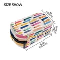 thumbnail image 3 of 6.5x2.5x4 In Printed Makeup Bag Organizer with 5 Compartments Travel Toiletry Pouch Bag Crayon Painting, 3 of 6