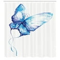 thumbnail image 3 of Ambesonne Watercolor Shower Curtain, Nature Inspired Soft, 69"Wx84"L, Blue White, 3 of 3