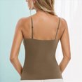 thumbnail image 4 of ORT Tank Top for Women with Shelf Bra Cotton Wide Strap Camisole Basic Cami Shirts(Coffee,M), 4 of 8