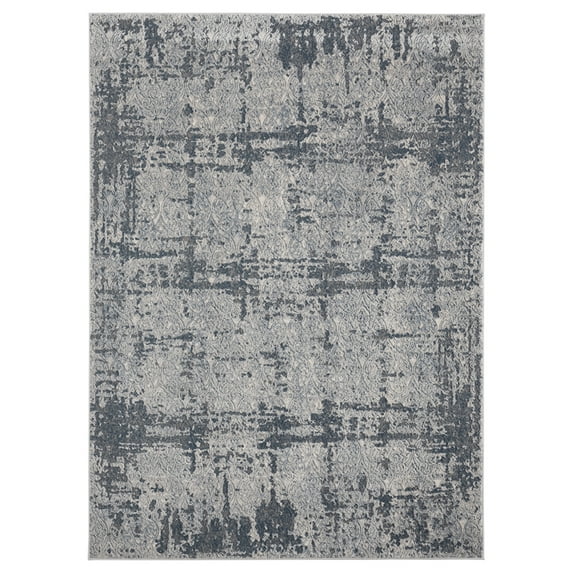 United Weavers Allure Area Rug 2620 30060 River Blue Scratches Distressed 7' 10" x 10' 6" Rectangle