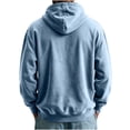 thumbnail image 6 of JUUYY Men's Quarter Zip Pullover Hoodies with Pocket Loose Fit Long Sleeve Casual Half Zipper Hooded Sweatshirt Fall Winter Outfit Light Blue L, 6 of 6