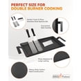thumbnail image 5 of Carbon Steel Griddle for Gas Grill with Spatula Set, 24" x 10" Flat Top Griddle for Stove Top, Induction & Electric Cooktop, Double Burner Griddle Pan, Nonstick Cookware Griddle Insert, 5 of 15