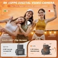 thumbnail image 3 of XLURC Digital Camera 8K 88MP Autofocus Vlogging Cameras 3" 180° Flip Screen Video Camera Photography with Wifi 18X Zoom 32G Card & 2 Batteries, 3 of 11