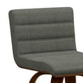 thumbnail image 3 of Simpli Home Roland Mid Century Modern 24 inch Swivel Counter Height Stool in Grey Linen Look Fabric, 3 of 12