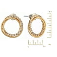thumbnail image 2 of Gemini Women's Jewerly Round Swarovski Crystal Hoop Stud Earrings Gm131, 2 of 3