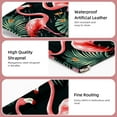 thumbnail image 4 of FeBohao 2 PCS Cosmetic Shrapnel Bag Sturdy Makeup Toiletry Bags Squeeze Purse Change Vegan Leather Square Large Box Aesthetic Baby Brush Glam Handbags Supplies Cosmetology School Flamingo, 4 of 6