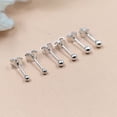 thumbnail image 4 of 3 mm Solid Silver Round Ball Shape Stud Earrings Very tiny Little Stud Earrings Classic 925 Silver Gift for her, 4 of 8