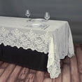 thumbnail image 4 of Efavormart 60"x126" Ivory Floral Lace Tablecloths For Banquet Party Wedding Event Home Decoration, 4 of 7