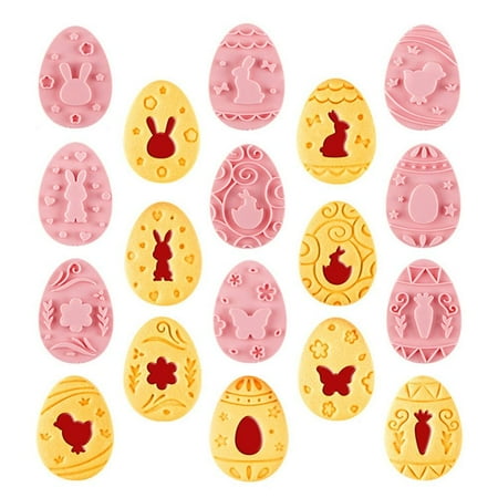 

9pcs/set Food Fondant Plastic Plunger Pastry Decorating Easter Biscuit Mold Jar Sauce Sandwich Cookie Cutter 3D Easter Rabbit Egg