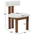 thumbnail image 3 of Safavieh Macey Wood Dining Chair in Ivory / Walnut, 3 of 7