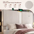 thumbnail image 2 of EnHomee Bed Frame Queen Size Bed Frame with 2 Storage Drawers Bed Frame with 51.2"Tall Headboard Upholstered Bed Frame with Charge Station,Beige,No Box Spring Needed, Noise Free, 2 of 7
