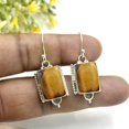 thumbnail image 4 of Tiger Eye Earring 925 Sterling Silver Earring For Women Simple Dangle Earring, 4 of 6