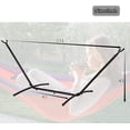 thumbnail image 3 of CL.HPAHKL Double Hammock with Space Saving Steel Stand for Indoor Outdoor, Heavy Duty 350lb Capacity Portable Hammocks with Carrying Bag for Garden Yard Patio Lawn, Blue, 3 of 7