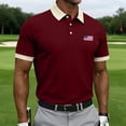 thumbnail image 2 of WAYUTE Men Polo Shirts Independence Day Short Sleeve US National Flag Print Classic Fit Breathable 4th of July Shirt Casual Summer, 2 of 3