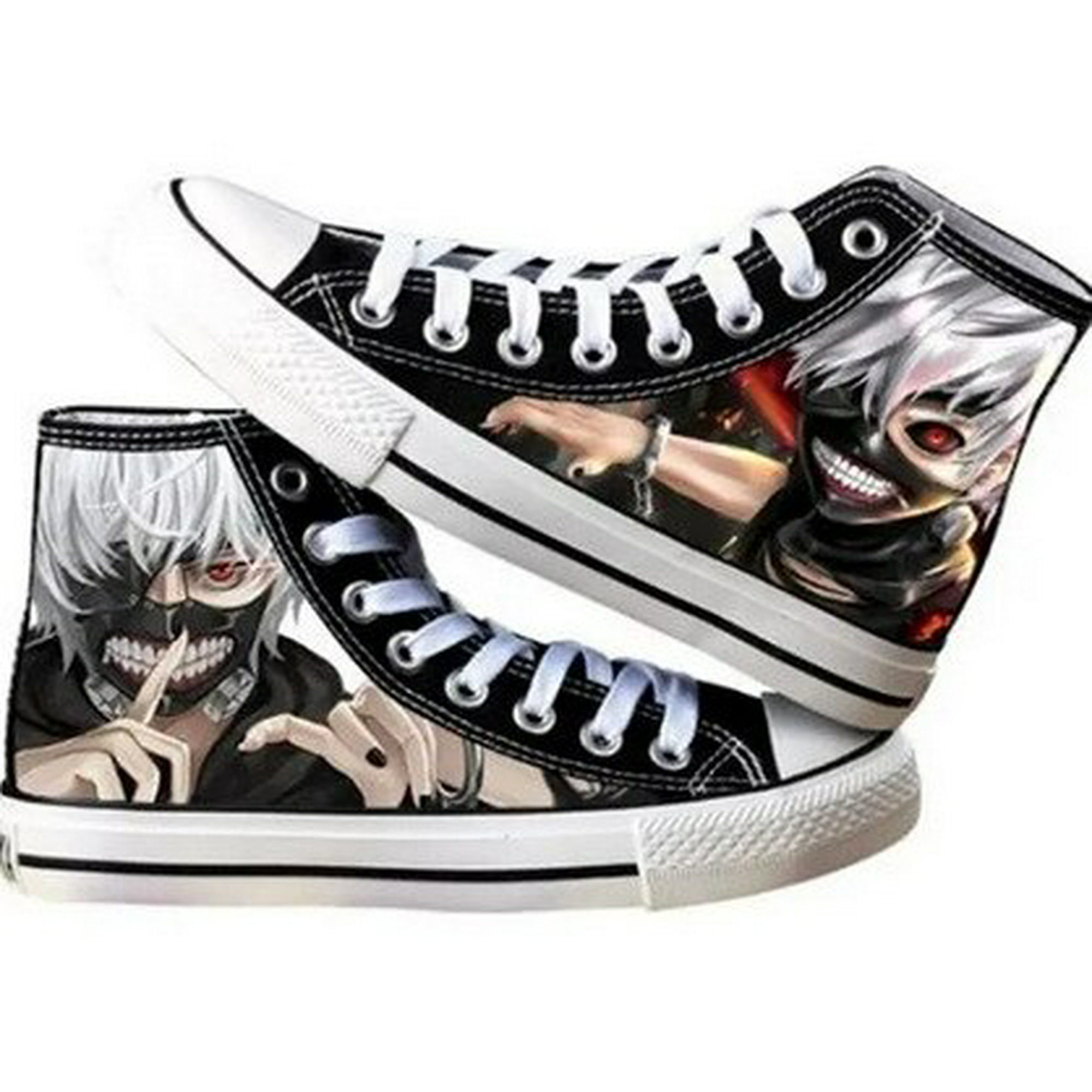 Kaneki Ken Tokyo Ghoul Manga Cosplay Anime Sneakers Men s Canvas Shoes Cute Cartoon Students High top Basketball Shoes Women Walmart