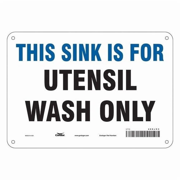 Condor Safety Sign,7 in x 10 in,Polyethylene 468J93