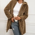 thumbnail image 6 of Ladies Lamb Wool Mid Length Cardigan Hooded Trench Coat European And Casual Coat Womens Jacket Womens Cardigan Jacket Jackets Or Women Sides Jacket Oversized Jacket Hiking Jacket Women plus Size Long, 6 of 6