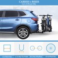 thumbnail image 4 of Hitch Bike Rack 2-Bike Folding Hitch Mount Rack (2-Inch Receiver) Bike Carrier with 2 Arms Hitch Mount Bicycle Rack for Car SUV, 4 of 6