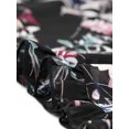 thumbnail image 5 of BluElegante Casual De GaCon Estampado Floral De Man3/4 Con Volantes PaMujer Negro-2 XL, 5 of 5