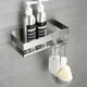 thumbnail image 5 of Estante De Ducha Sin Perforaciones Estante De Almacenamiento De Cocina De Acero Inoxidable 304 Soporte De Baño Montado En La Pared Organizador De Cocina Montado En La Pared Soporte De Drenaje Inevent HA027123-02, 5 of 6