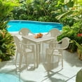 thumbnail image 3 of MQ Infinity PP Resin 5 - Piece Outdoor Patio Table and Chairs Set, Taupe, 3 of 10