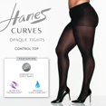 thumbnail image 2 of Medias Hanes Curves Control Top, opacas, absorbentes, negras, 1 unidad, 2 of 4