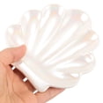 thumbnail image 4 of Plato decorativo de concha para joyas, porta anillos de cerámica blanca, bonito plato para decorar el dormitorio, porta anillos de compromiso, decoración costera, 4 of 7