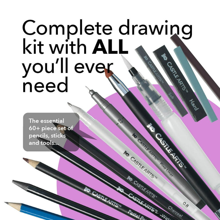 Professional Art kit, 60 Piece Drawing and Sketching Art Set