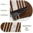thumbnail image 6 of 2'x6' Rug Runners for Hallways Kitchen, Brown Beige Striped Non Slip Entryway Beside Floor Carpet Runner, Modern Farmhouse Retro Lines Washable Laundry Room Bedroom Throw Rugs Mat for Family Pet, 6 of 8