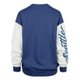thumbnail image 3 of Women's '47  College Navy Seattle Seahawks Double Header Rise Andie Pullover Sweatshirt, 3 of 3