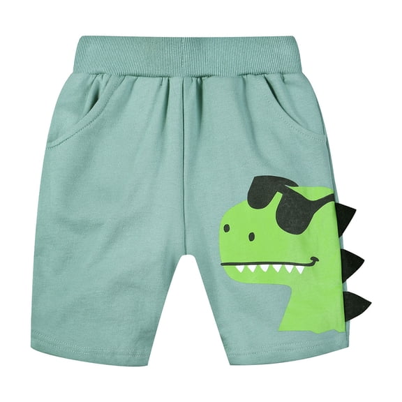 Linfrsh Boys Soccer Shorts Toddler Kids Boys Bike Shorts Summer Beach Sweatpants Elastic Waist Athletic Jogging Shorts(Light Green,Size 2-3 T)