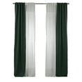 thumbnail image 4 of 3S Brother's 4 Panels Mix and Match Curtains 2 solid Decorative Linen Look curtains and 2 Sheer Linen look Curtains Hanging Back Tap & Rod Pocket Office, Luxury Home Deco Each 28"x63" Duck Green-Ecru, 4 of 6
