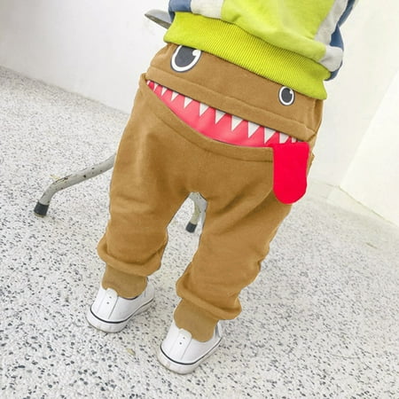 

THE WILD Casual Pretty Baby Children Kids Boys Girls Cartoon Tongue Pants Trousers Pants