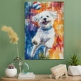 thumbnail image 2 of Bichon Frise Dog Playing Volleyball Wall Stretched Canvas Size 8x12 – Bichon Frise Canvas Art for Dog Lovers, Volleyball Canvas Wall Decor, 2 of 5