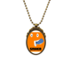 thumbnail image 1 of Orange amplia sniker Crooked emoción Collar Retro Elíptico Colgante Achinado Unbranded M, 1 of 3