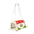 thumbnail image 3 of House de nido de pájaros Hideaway de accesorios de jaula para pájaros para cacatúas de cacatúas de cacatúas Rojo Verde, 3 of 8