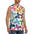 thumbnail image 2 of Haiem Men's Colorful Butterflies Print Tank Tops Summer Sleeveless Cut Off Workout T-Shirts Fitness Vest Athletic Undershirts-X-Large, 2 of 8