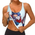thumbnail image 4 of Lsque Cute Gnomes in USA1 Printed Women'S Sports Bra, Compression, Moisture Wicking, High-Impact Sports Bra For Women,Supportive sports bra-Medium, 4 of 9