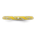thumbnail image 3 of Sterling Silver Stackable Expressions Yellow Enamel Ring, 3 of 5